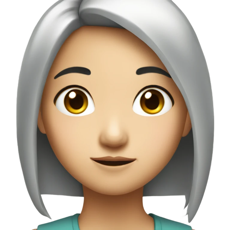 asian girl looking at you emoji