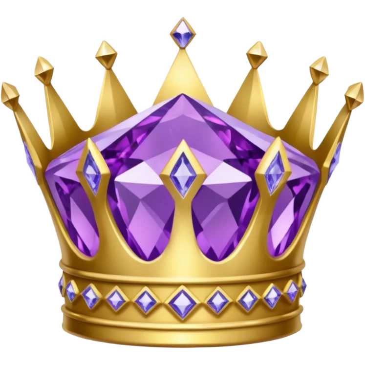 purple diamond crown with a gold base emoji