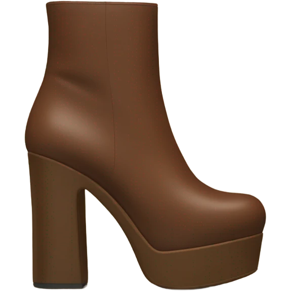 Brown platform heeled boots emoji