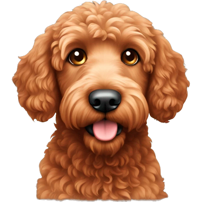 Red labradoodle emoji
