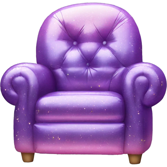Sparkly inflatable chair emoji