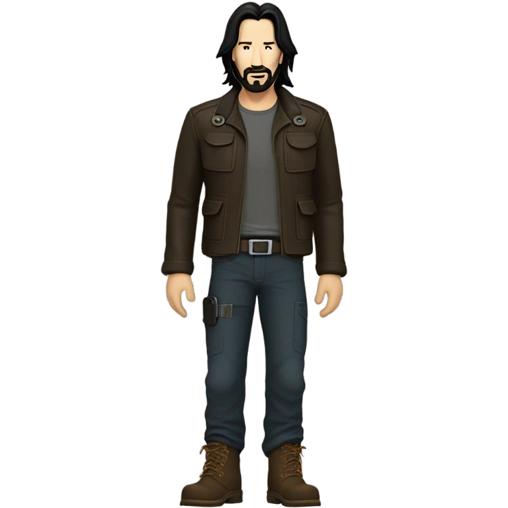 Keanu Reeves in an adventurer outfit emoji