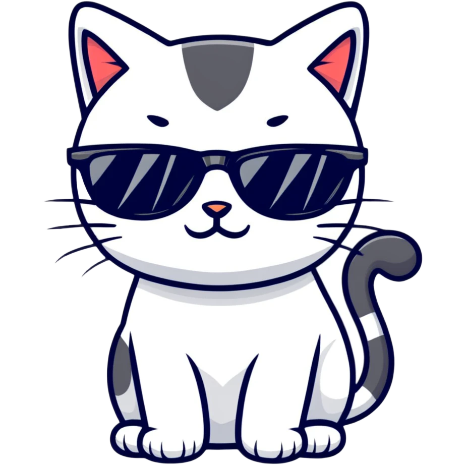 Cat with sunglasses emoji
