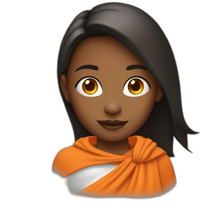girl in orange ring emoji