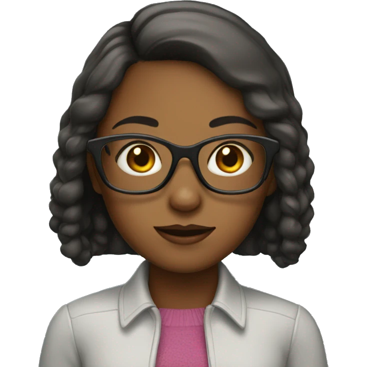 girl with glasses emoji