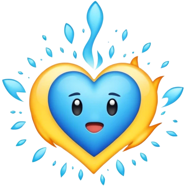 Esplosione di cuori azzurri emoji