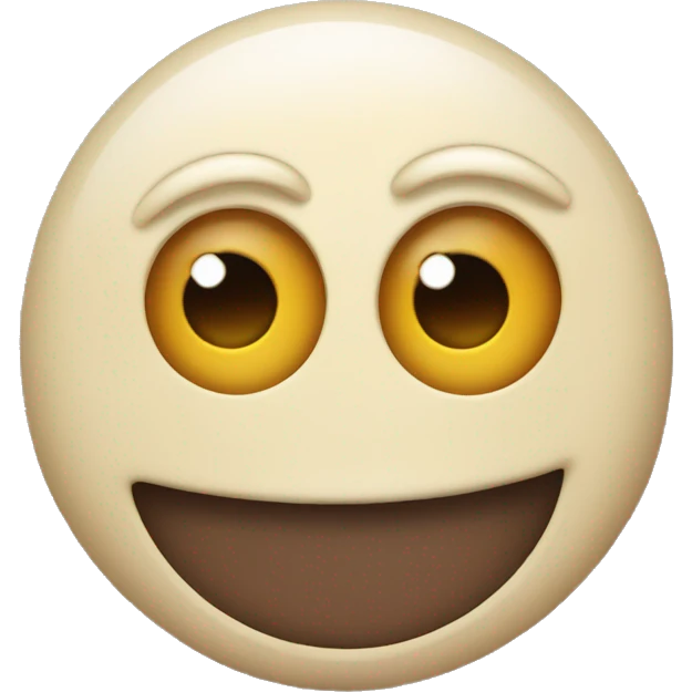 Face with 3 eyes, smiling, and looks like a pudding emoji