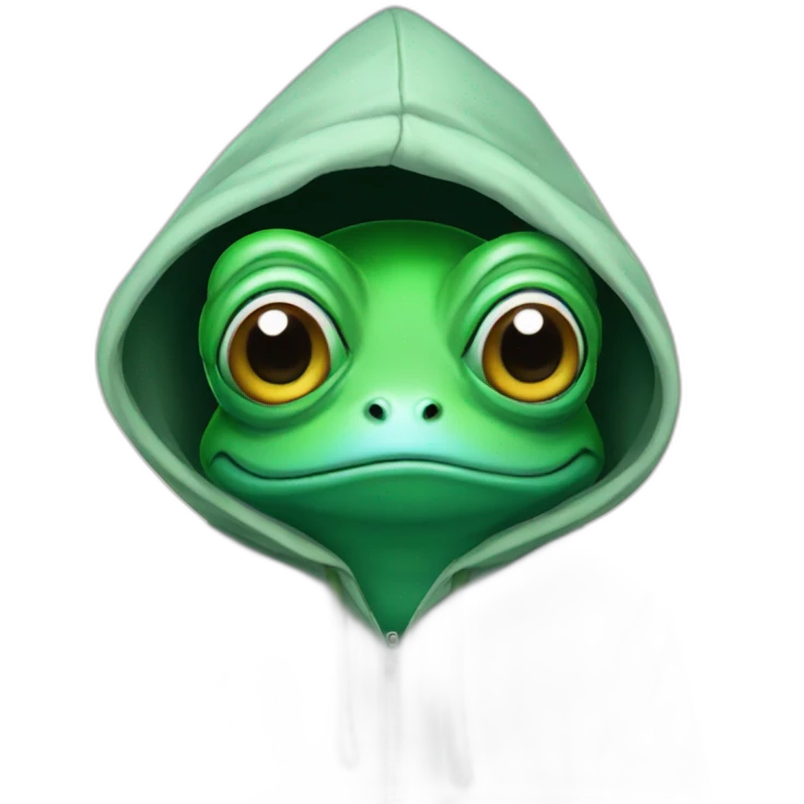 emoji frog in hoodie emoji