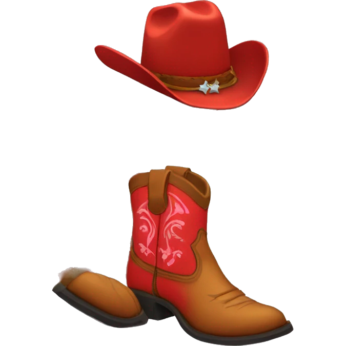 Red cowgirl boot emoji