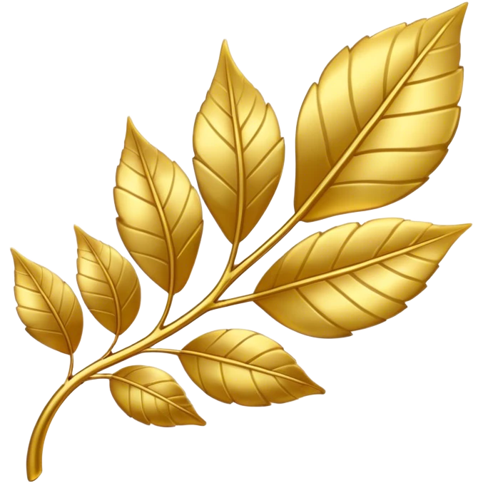 Gold leaves emoji
