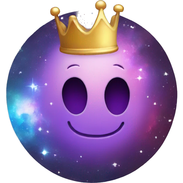 galaxia con una corona emoji