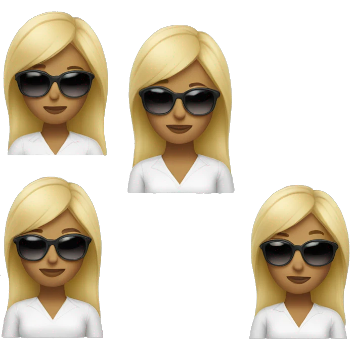 Blonde woman with sunglasses  emoji
