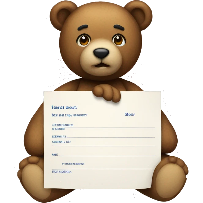 teddy bear ballot emoji