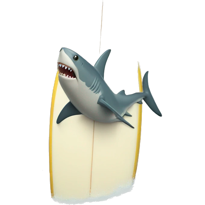 shark on surfboard emoji