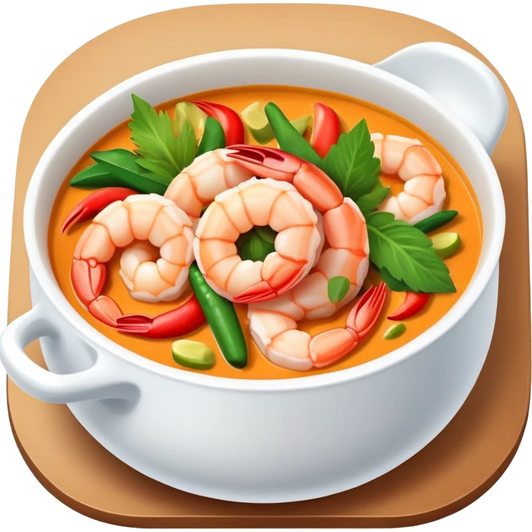 Shrimp thai curry emoji