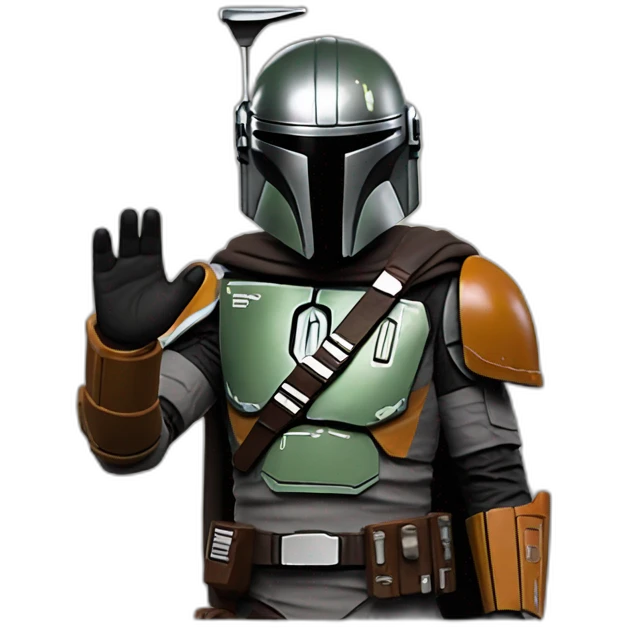 Mandalorian waving emoji