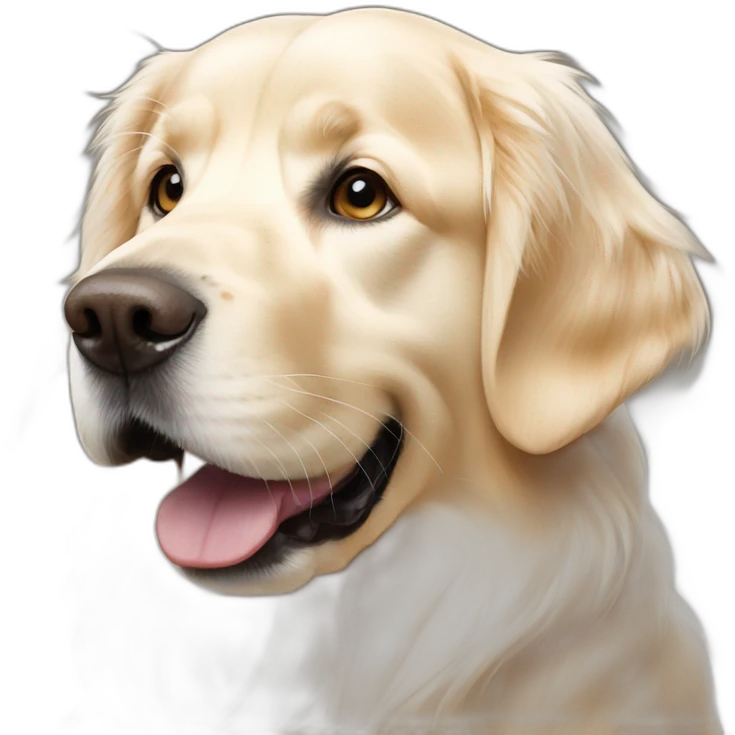 English cream golden retriever emoji