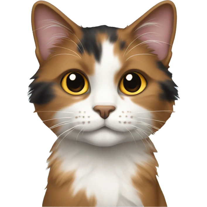 medium hair calico cat emoji