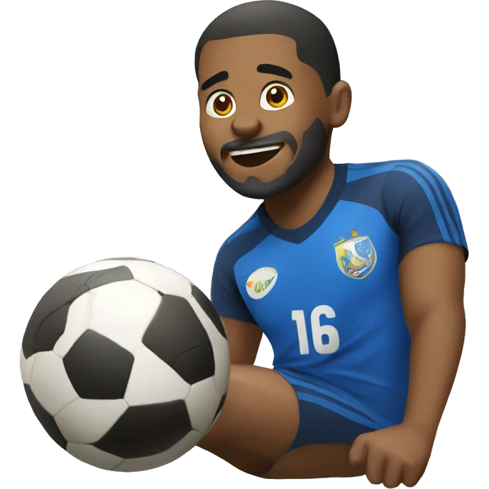 criança jogando bola emoji