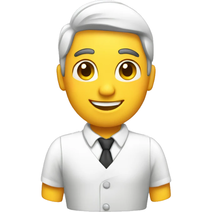 Waiter greets customer  emoji