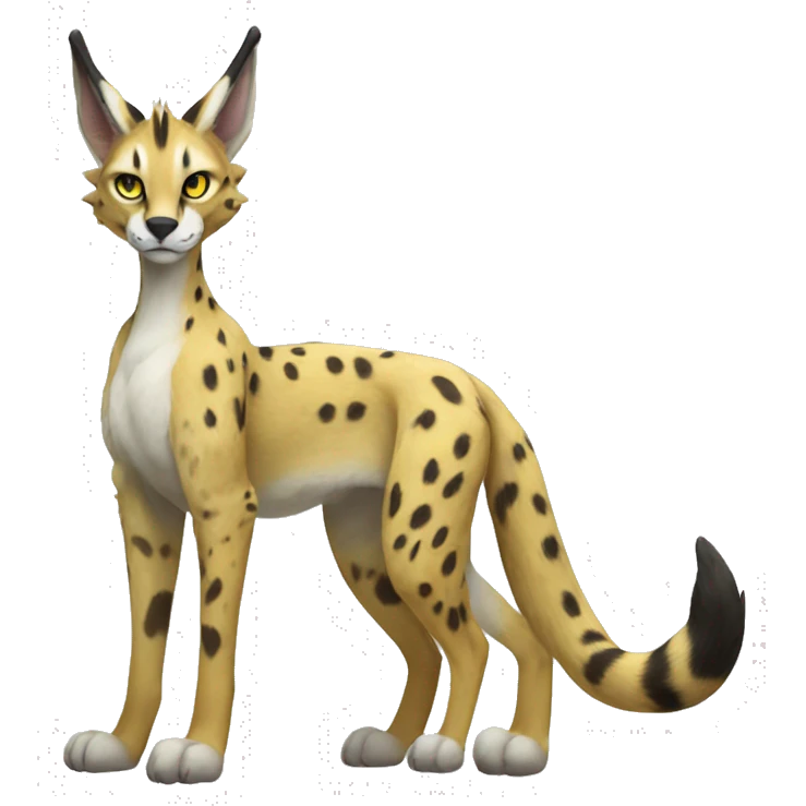 Epic Sergal-Serval-Vernid full body emoji