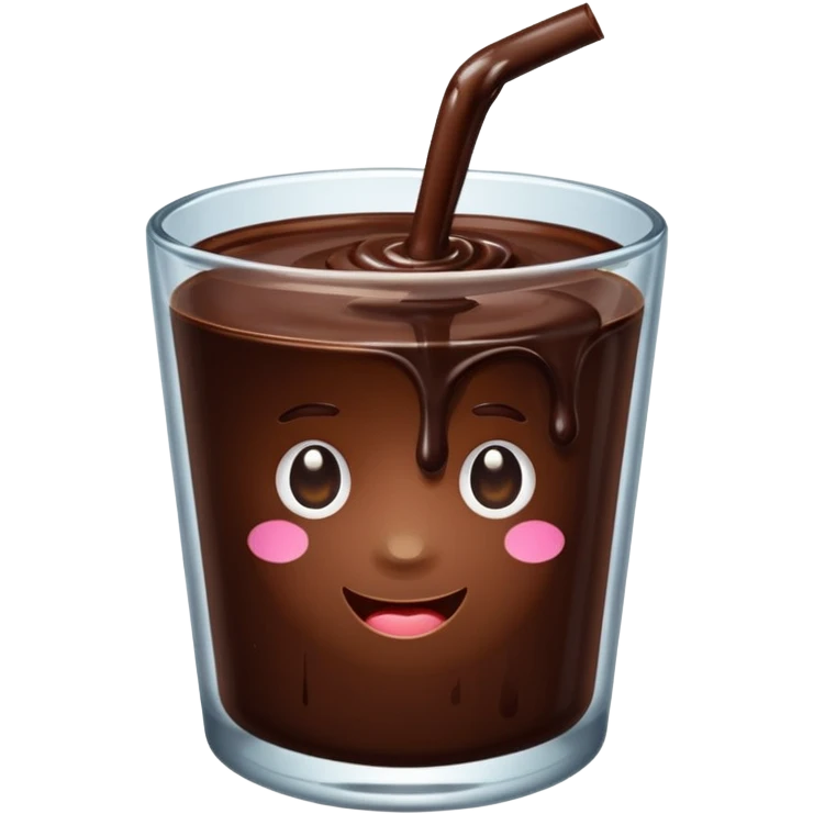  melted chocolate in glass emoji
