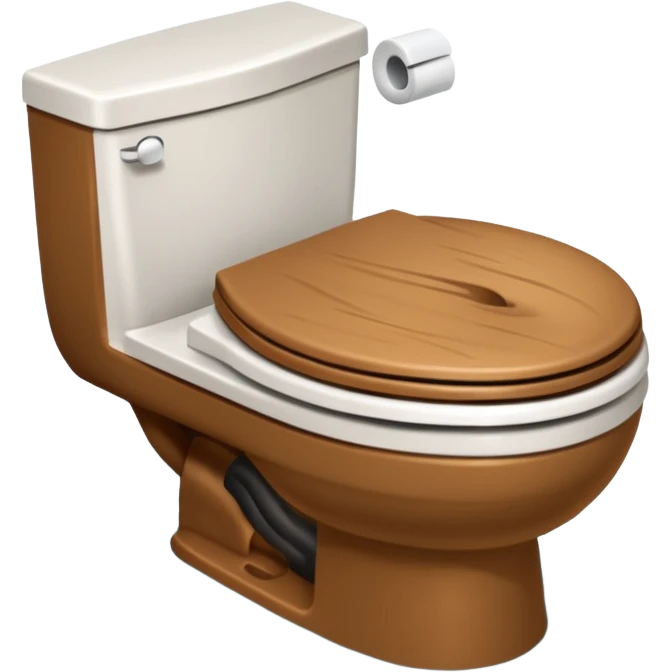 Top down view of a toilet with hair in the water emoji