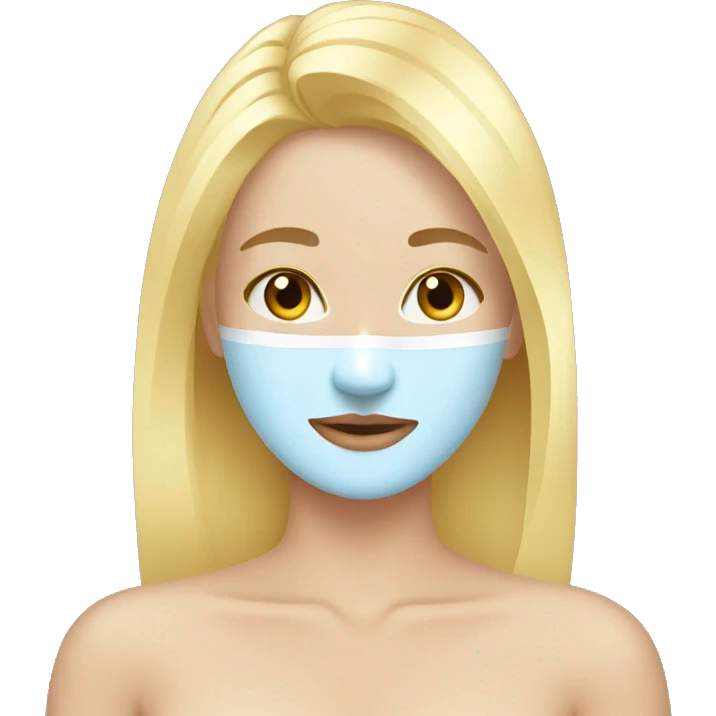 Blonde doing skincare emoji