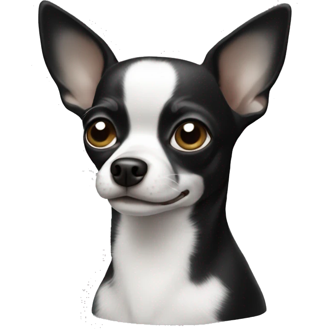 A black and white chihuahua  emoji