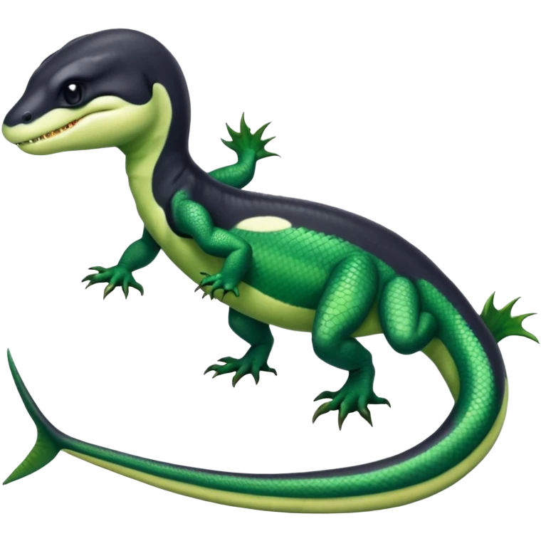 Orca-dragon-reptile-reptilian-lizard-skink-gecko-Digimon-hybrid full body, two legs, arms, tail emoji