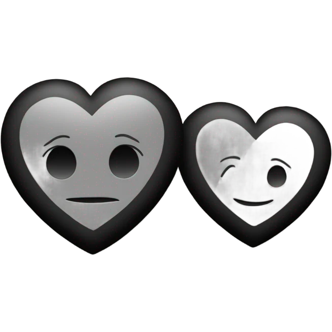 Two hearts black emoji