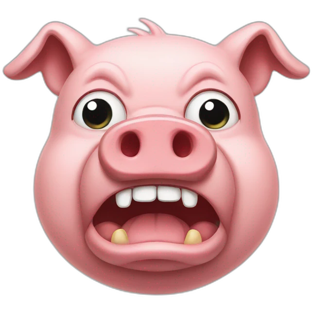 angry pig emoji