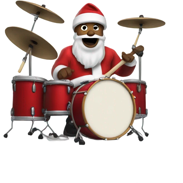 Santa Cruz playing drums  emoji