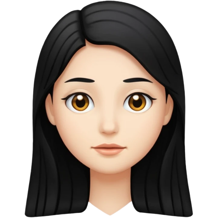 long glossy hair emoji