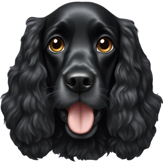 Black cocker spaniel emoji
