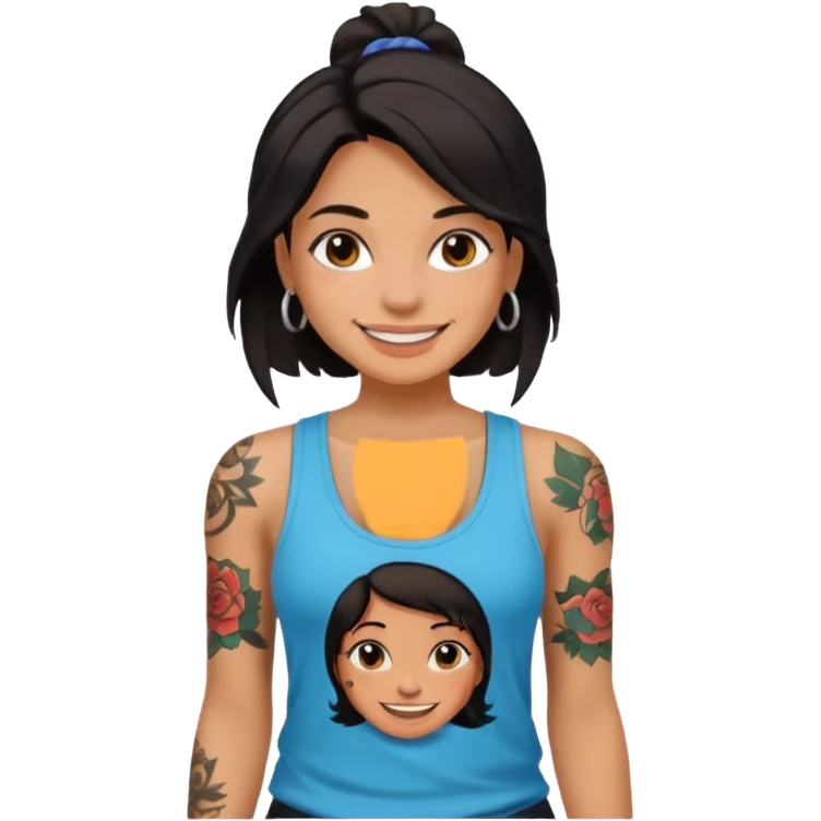 tattooed tourist girl emoji