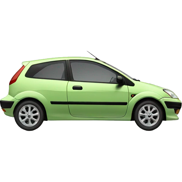 Pistacho color OLD ford fiesta car from 2010 emoji