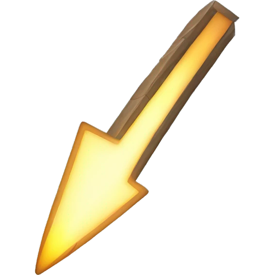 glowing arrow emoji