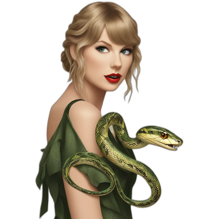 Taylor Swift with a snake in reputation album emoji