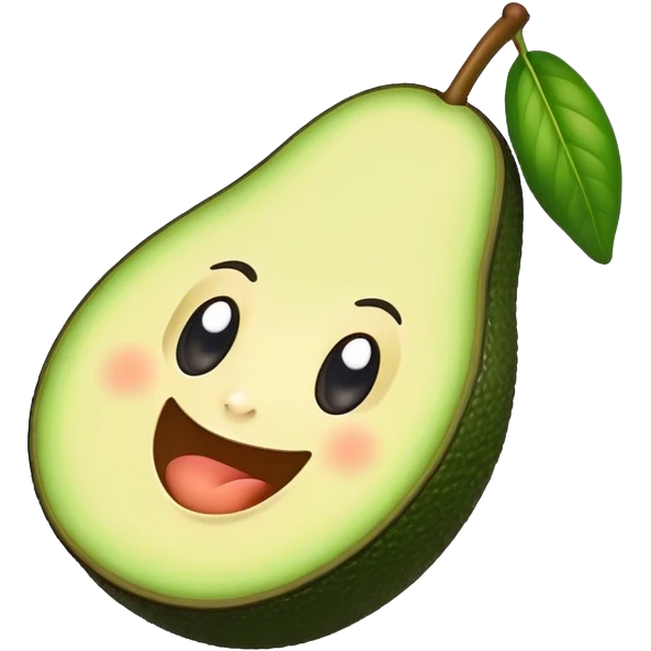 Smiling avocado emoji