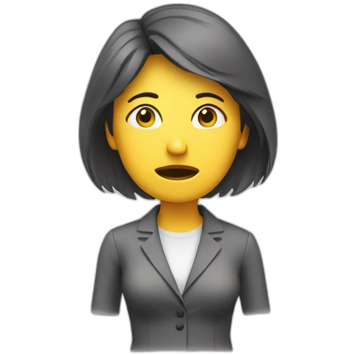 Stressed marketing lady emoji