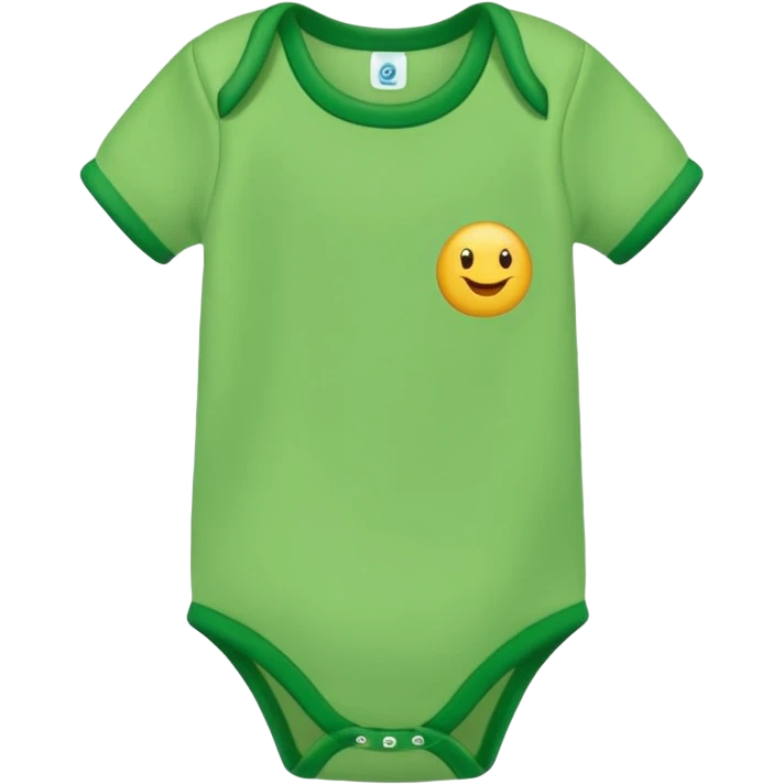 
Plain green baby’s onesie shirt emoji
