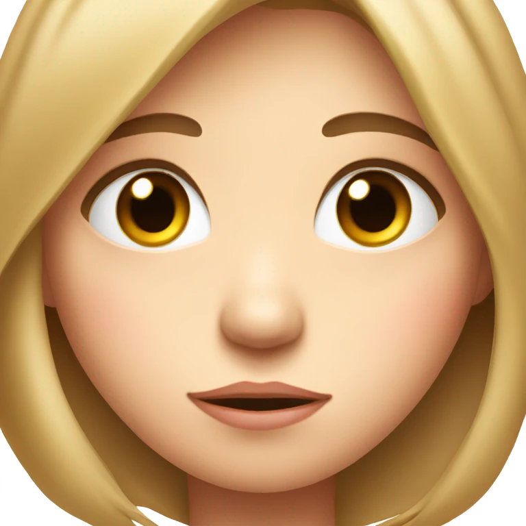 Embarrassed girl with red cheeks emoji