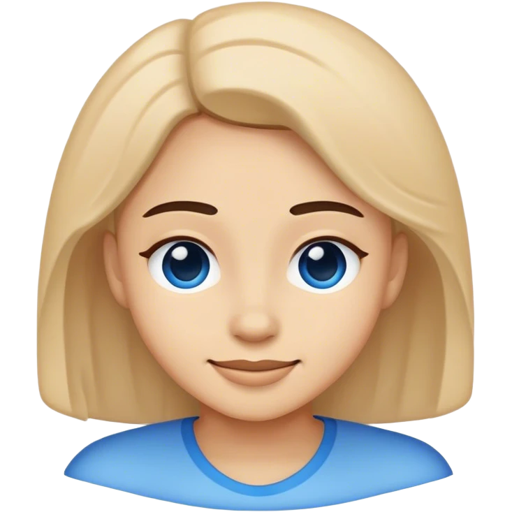 blue slightly smiling face emoji