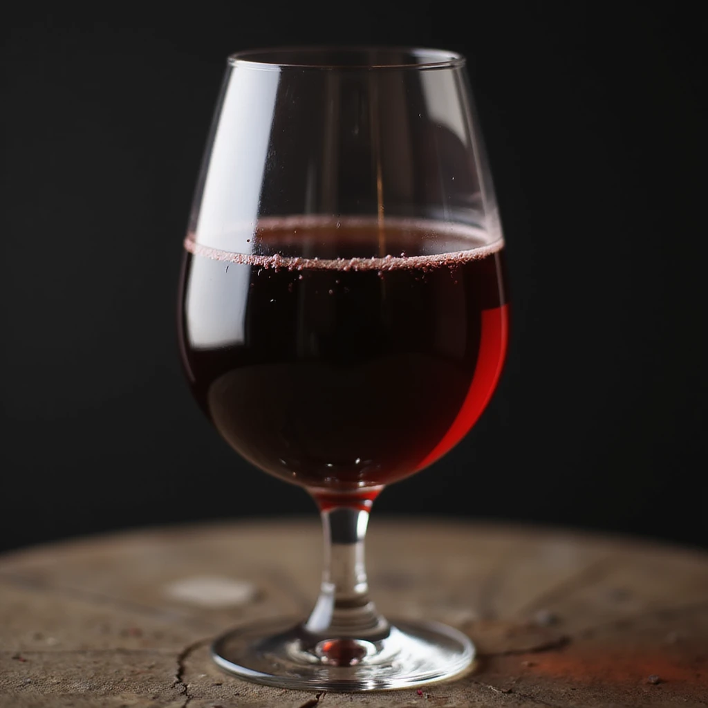 a glass of red wine, realistic style emoji