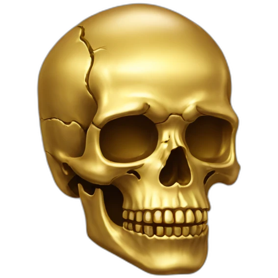 Skull golden emoji