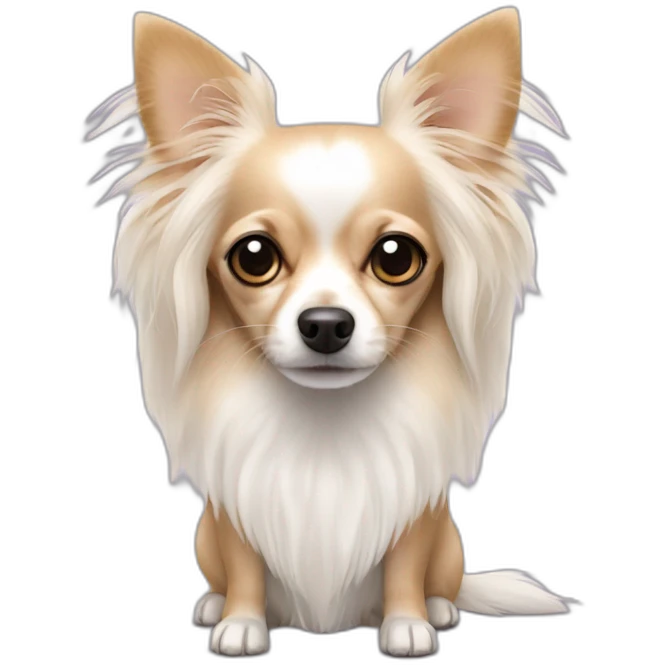white long haired chihuahua dashund emoji