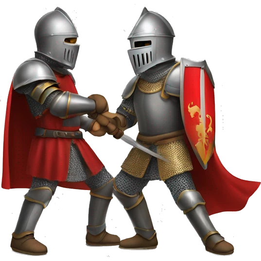 Two knights fighting emoji