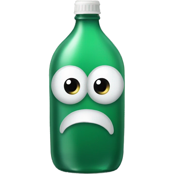Bottle with eyes emoji