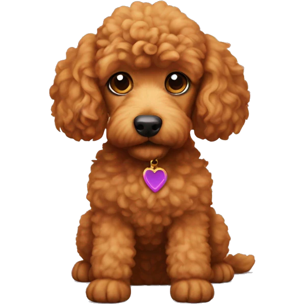 Red golden poodle mix mini emoji